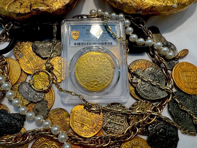 Spain 8 Escudos 1717 "Philip V" PCGS XF 13