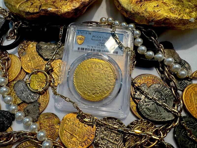 Spain 8 Escudos 1717 "Philip V" PCGS XF 14