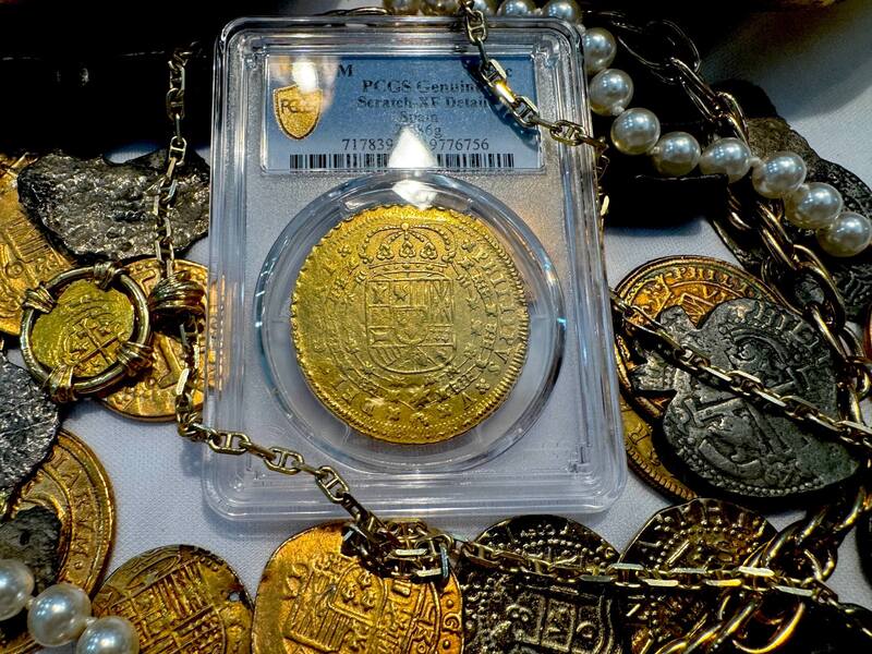 Spain 8 Escudos 1717 "Philip V" PCGS XF 17