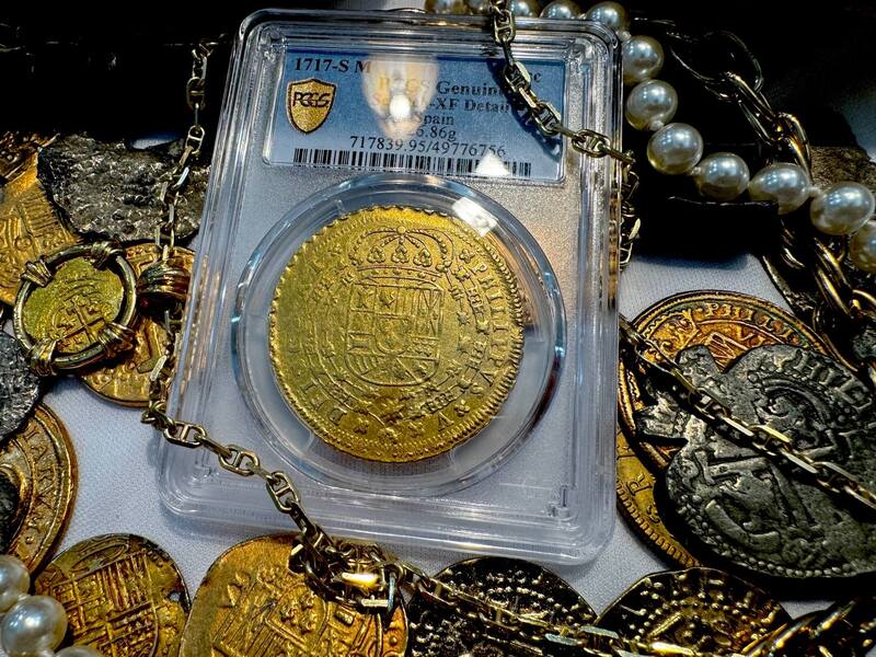 Spain 8 Escudos 1717 "Philip V" PCGS XF 18