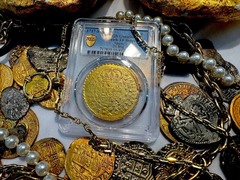 Spain 8 Escudos 1717 "Philip V" PCGS XF 19