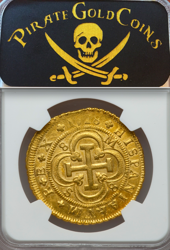 Spain  8 Escudos  1718  "Only 1 Known"  NGC 61  Gold Doubloon 13