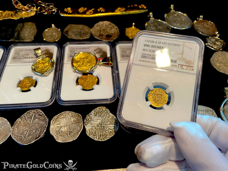 Spain 1 Escudo 1723 "Full Date" NGC UNC Dets 3