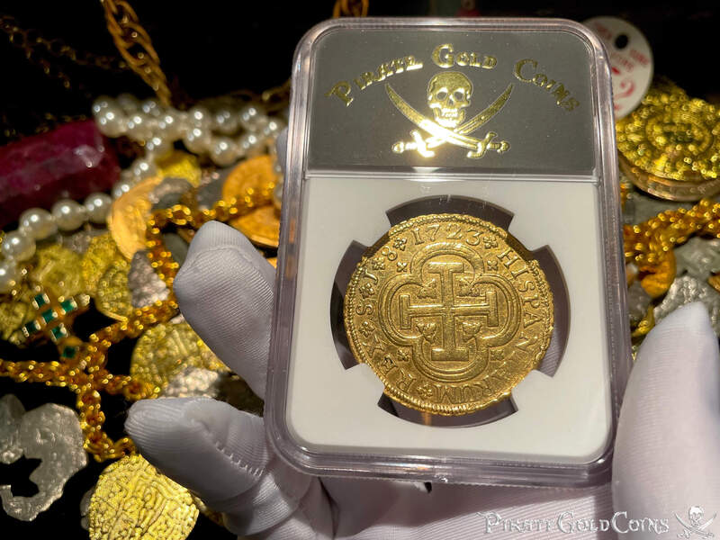 Spain 8 Escudos 1723 "Great Pendant" NGC XF 6