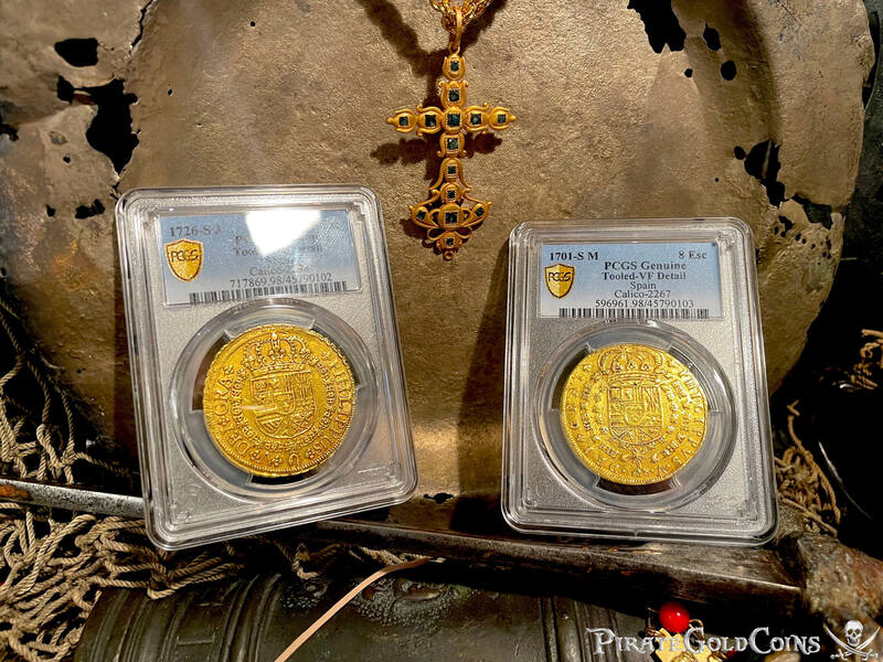 Spain 8 Escudos 1726 "Rare Date" NGC AU 5