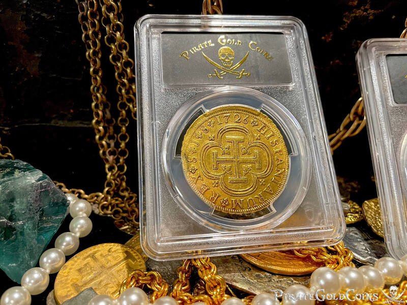 Spain 8 Escudos 1726 "Rare Date" NGC AU 16