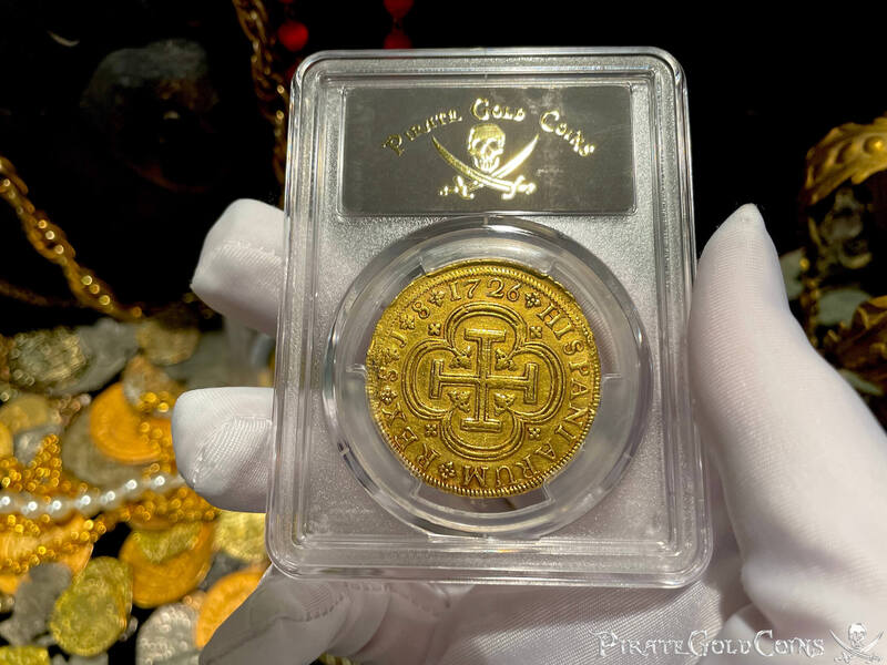 Spain 8 Escudos 1726 "Rare Date" NGC AU 19