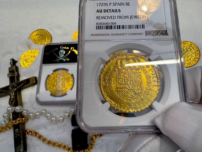 Spain 8 Escudos 1729 "Philip V" NGC AU 6