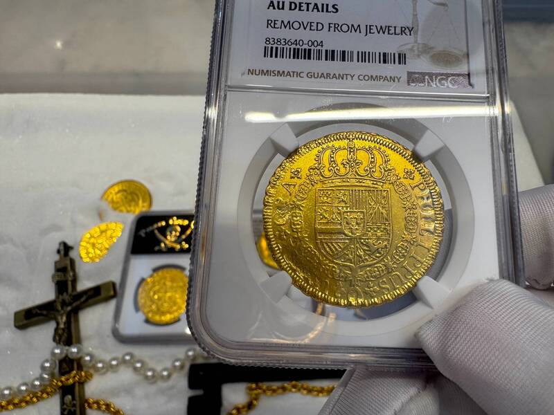 Spain 8 Escudos 1729 "Philip V" NGC AU 5