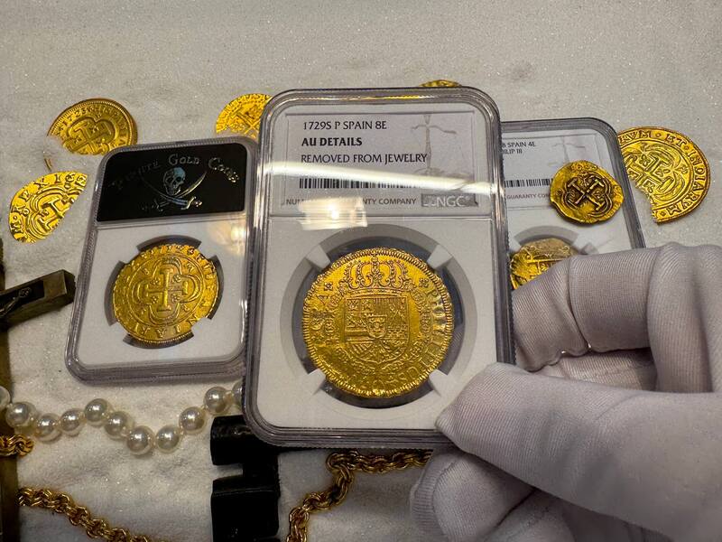 Spain 8 Escudos 1729 "Philip V" NGC AU 19