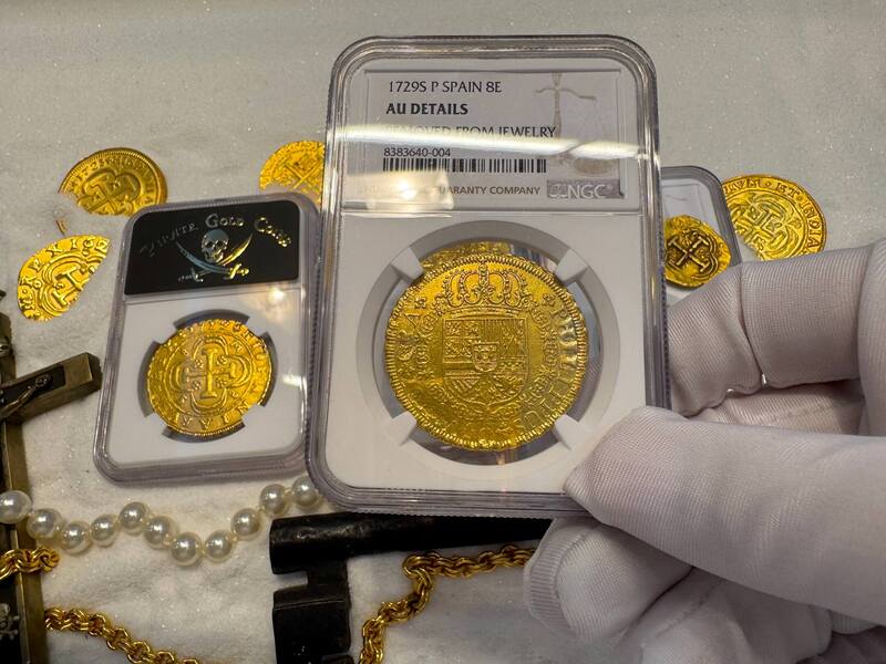 Spain 8 Escudos 1729 "Philip V" NGC AU 20