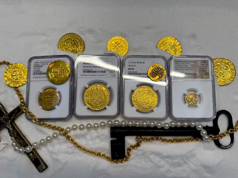 Spain 8 Escudos 1729 "Philip V" NGC AU 21