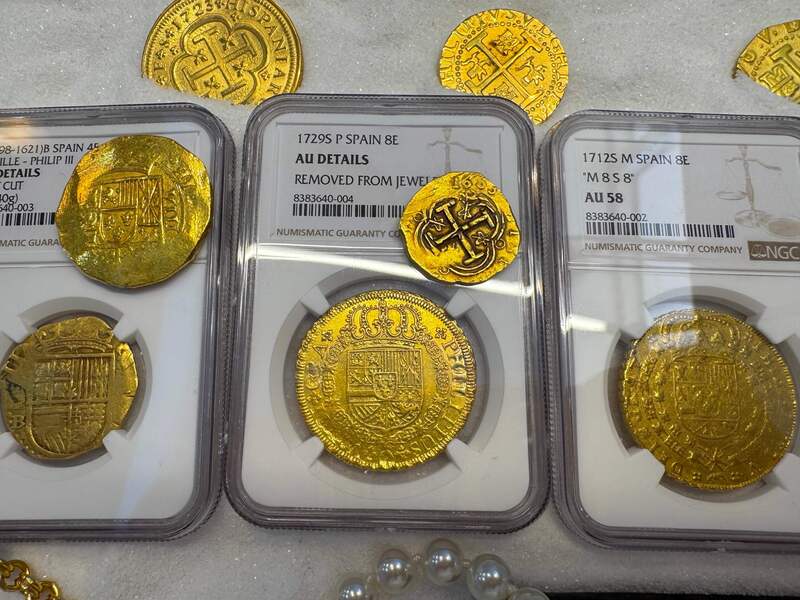 Spain 8 Escudos 1729 "Philip V" NGC AU 14