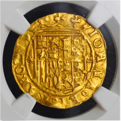 Spain  1 Escudo  1516-56  "Full Legends & Perfect Centering"  NGC 58 2