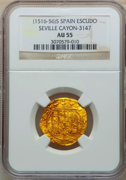 Spain 1 Escudo 1516 -1556 NGC 55