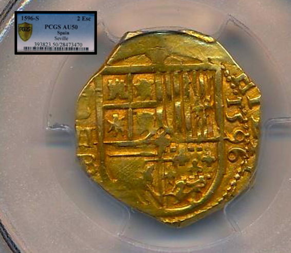 Spain Dated 2 Escudos 17