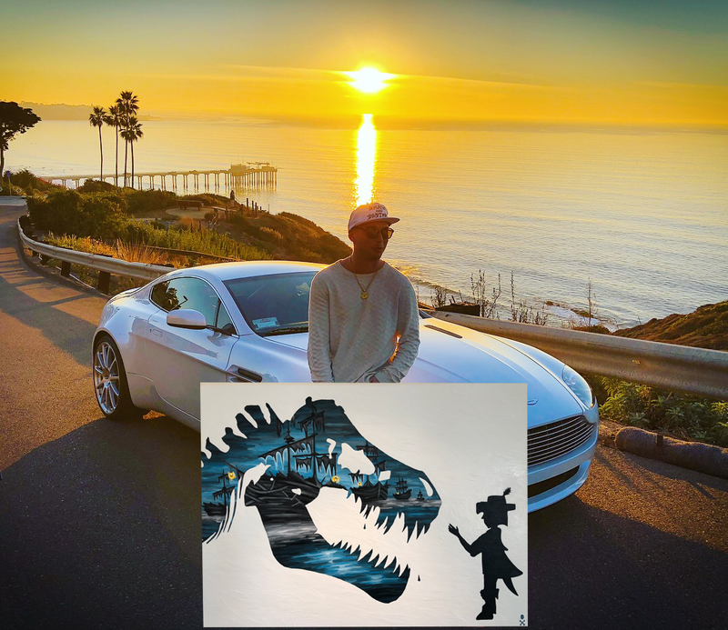 Treasure Paintings by JR Bissell  "Dare to DREAM." T-Rex & Pirate Kid 4