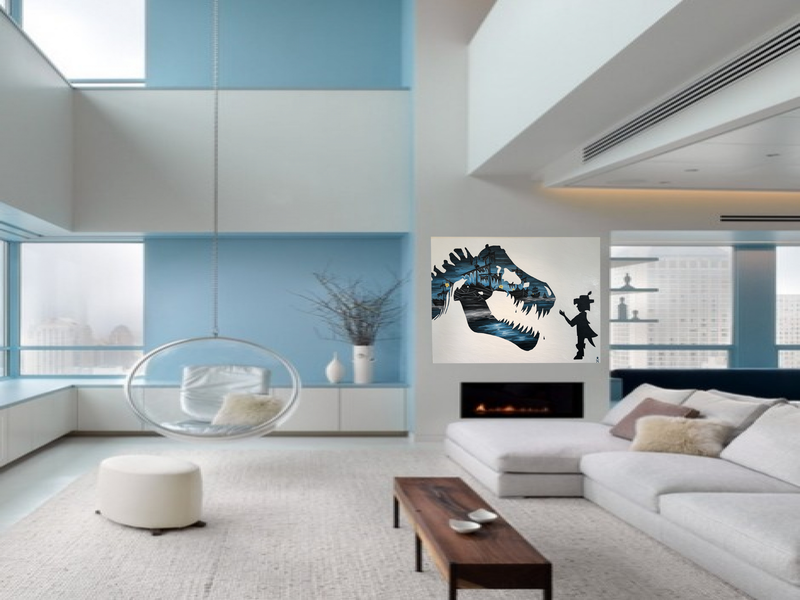 Treasure Paintings by JR Bissell  "Dare to DREAM." T-Rex & Pirate Kid 14