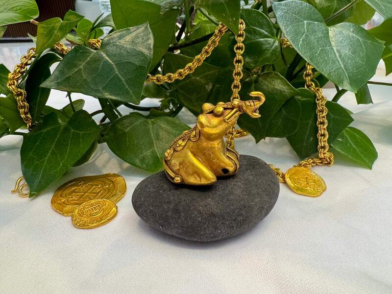 Tairona Feline Pendant w/ Bell 600BC-100AD 4