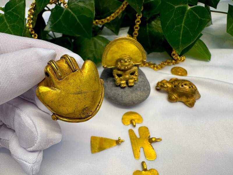 Tairona Feline Pendant w/ Bell 600BC-100AD 32