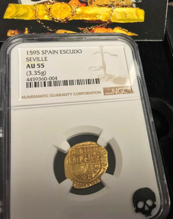 Spain 1 Escudo 1595 "Dated" NGC 55