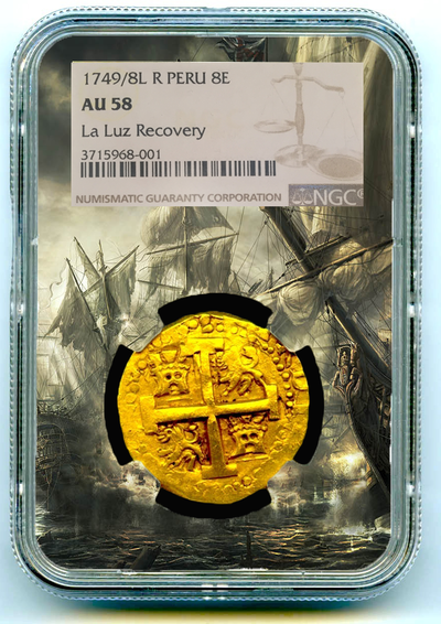 Peru 8 Escudos 1749/8 NGC 58 10
