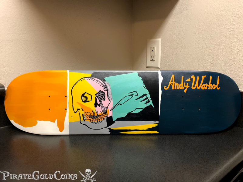 Treasure Paintings by JR Bissell: A Pirate Rendition of Andy Warhol Skull 2