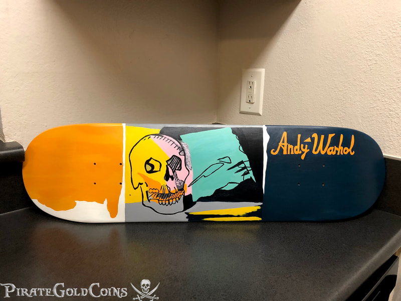 Treasure Paintings by JR Bissell: A Pirate Rendition of Andy Warhol Skull 4