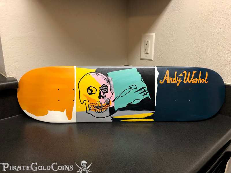 Treasure Paintings by JR Bissell: A Pirate Rendition of Andy Warhol Skull 5
