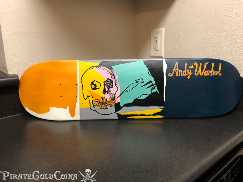Treasure Paintings by JR Bissell: A Pirate Rendition of Andy Warhol Skull 6