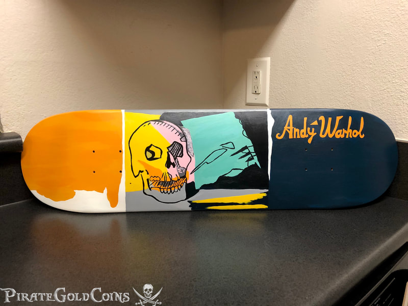 Treasure Paintings by JR Bissell: A Pirate Rendition of Andy Warhol Skull