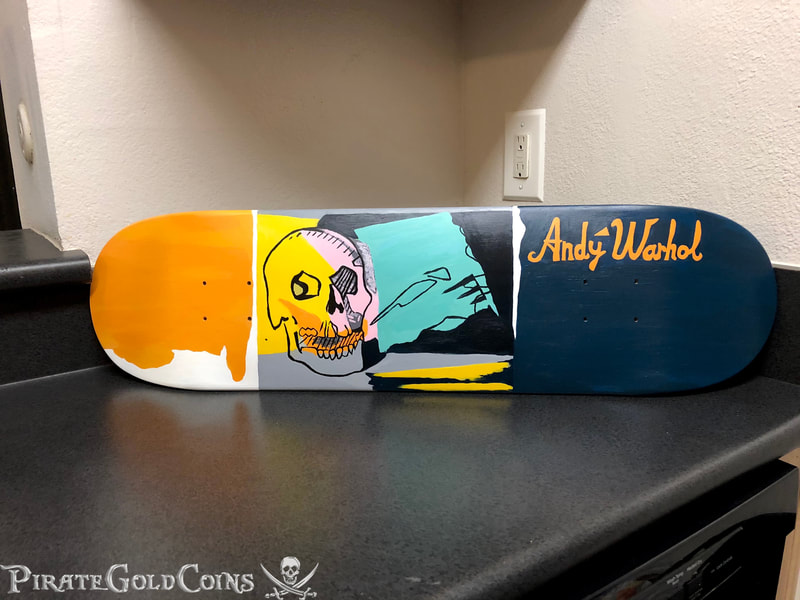 Treasure Paintings by JR Bissell: A Pirate Rendition of Andy Warhol Skull 7