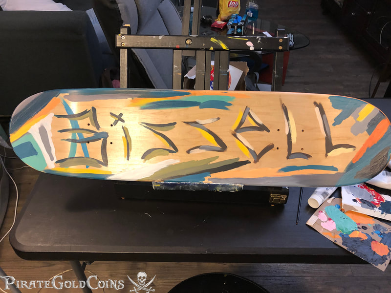 Treasure Paintings by JR Bissell: A Pirate Rendition of Andy Warhol Skull 8